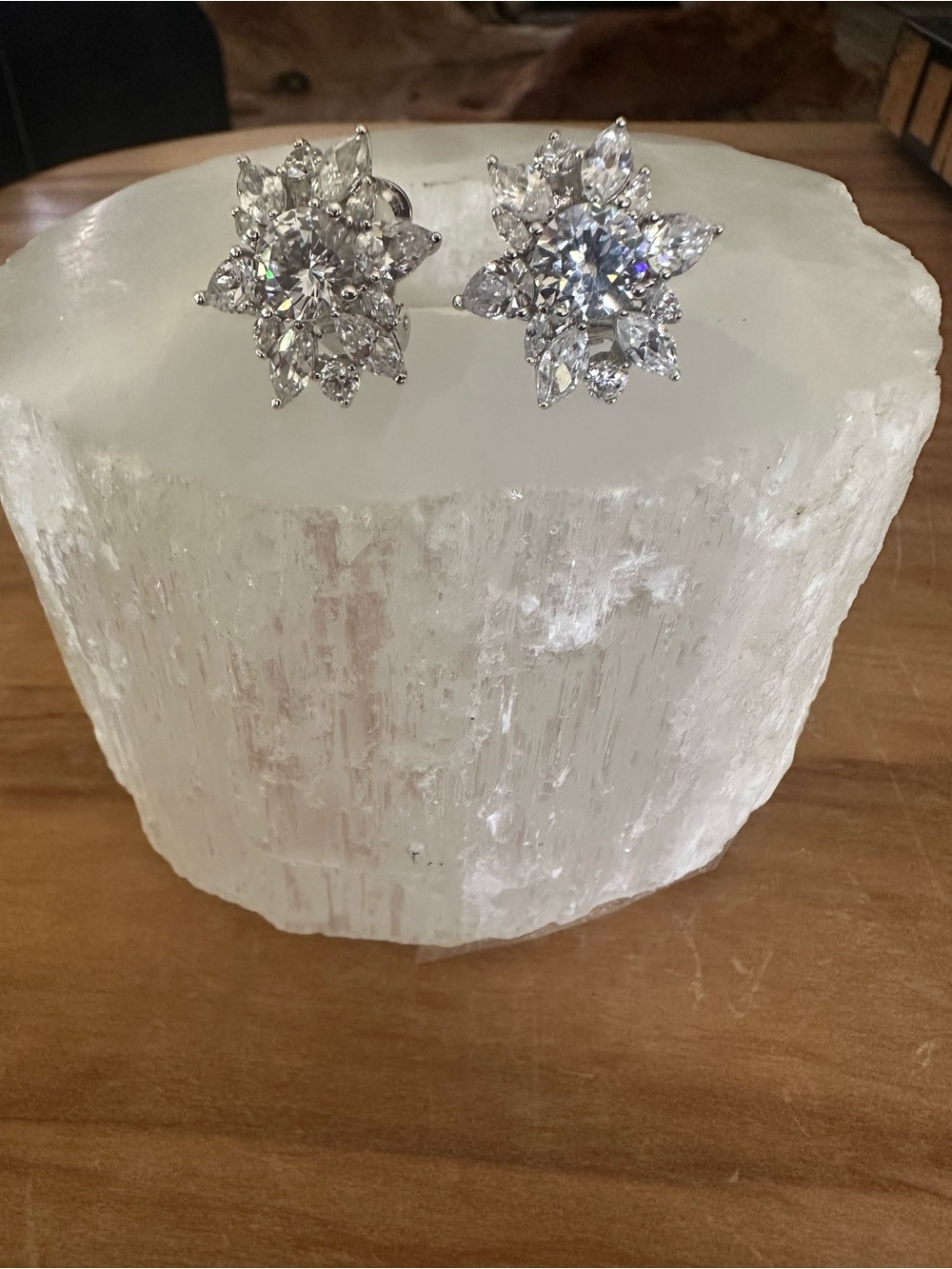 Nolan Miller  Crystal  Cluster Stud Earrings Life of the Party clip on